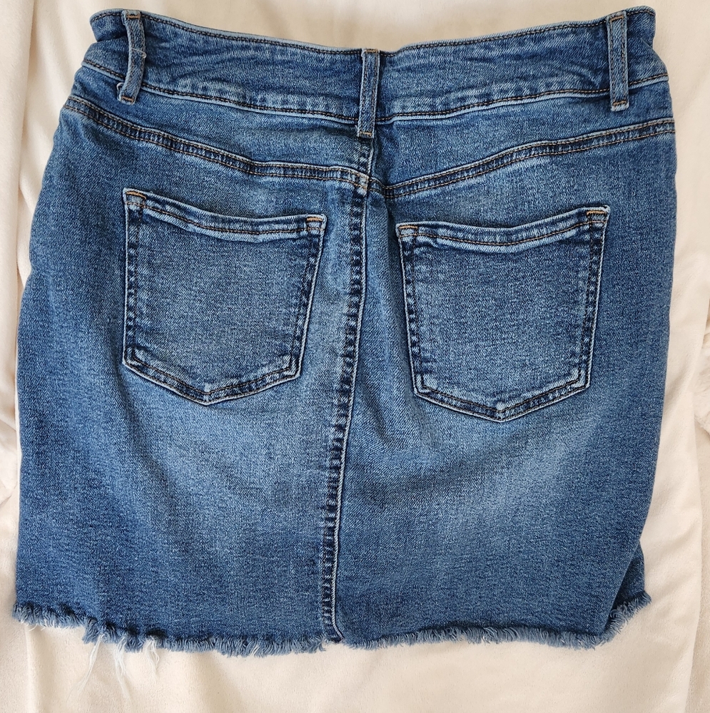 High Rise Denim Mini Skirt - Picture 3 of 5